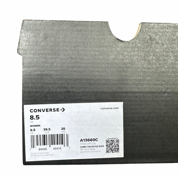 ❤️Chuck Taylor All Star Lift Platform Cross Stitch 8.5 Womens Shoes Pink A13660C - Picture 9 of 14